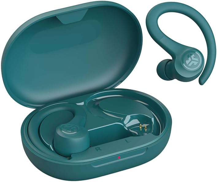 JLab Go Sport+ Wireless Workout Earbuds Featuring C3 Clear Calling, Secure Earhook Sport Design, 35+ Hour Bluetooth Playtime, and 3 EQ Sound Settings (Teal) - Image 7