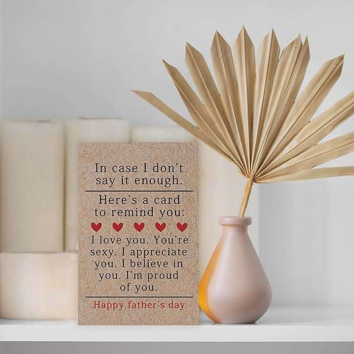 Zyulin Sweet Fathers Day Cards Gifts for Boyfriend Husband, Happy Father's Day Cards Gifts from Wife Girlfriend, Wonderful Father's Day Card to My Favorite Father, Love Card - Image 4