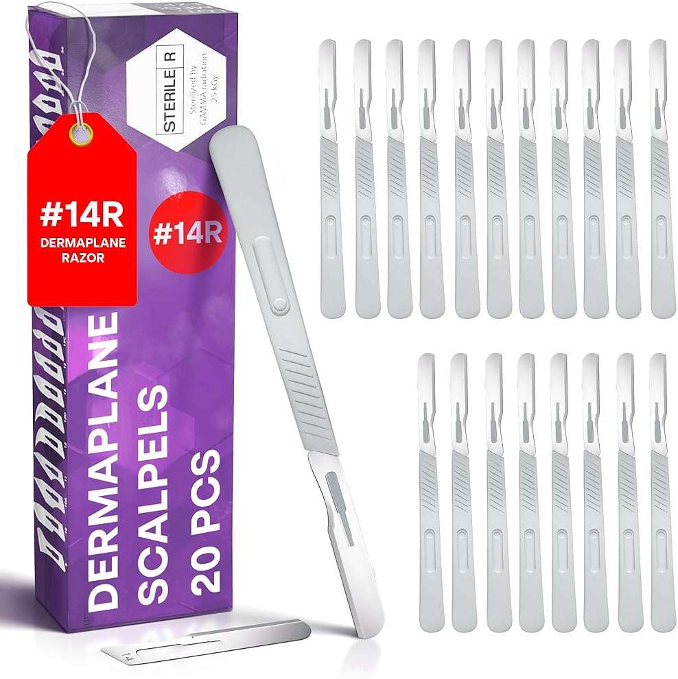 MyMed Disposable 14R Dermaplaning Razors - Pack of 20 Dermaplane Razor for Women Face, Dermaplane Scalpels Dermaplaning Tool for Face - Image 1