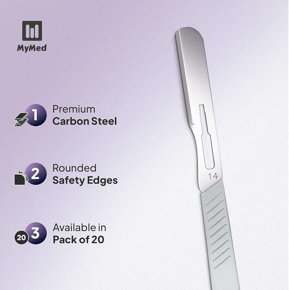 MyMed Disposable 14R Dermaplaning Razors - Pack of 20 Dermaplane Razor for Women Face, Dermaplane Scalpels Dermaplaning Tool for Face - Image 2