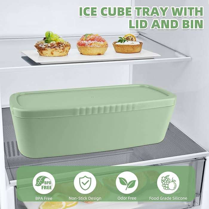 Fu Store Ice Cube Tray for Stanley Cup 30-40 oz Tumbler 3pcs Silicone Ice Cube Molds With Lid and Bin for Chilling Cocktails Whiskey Drinks Juice Coffee Easy Fill and Release Ice Maker - Image 7