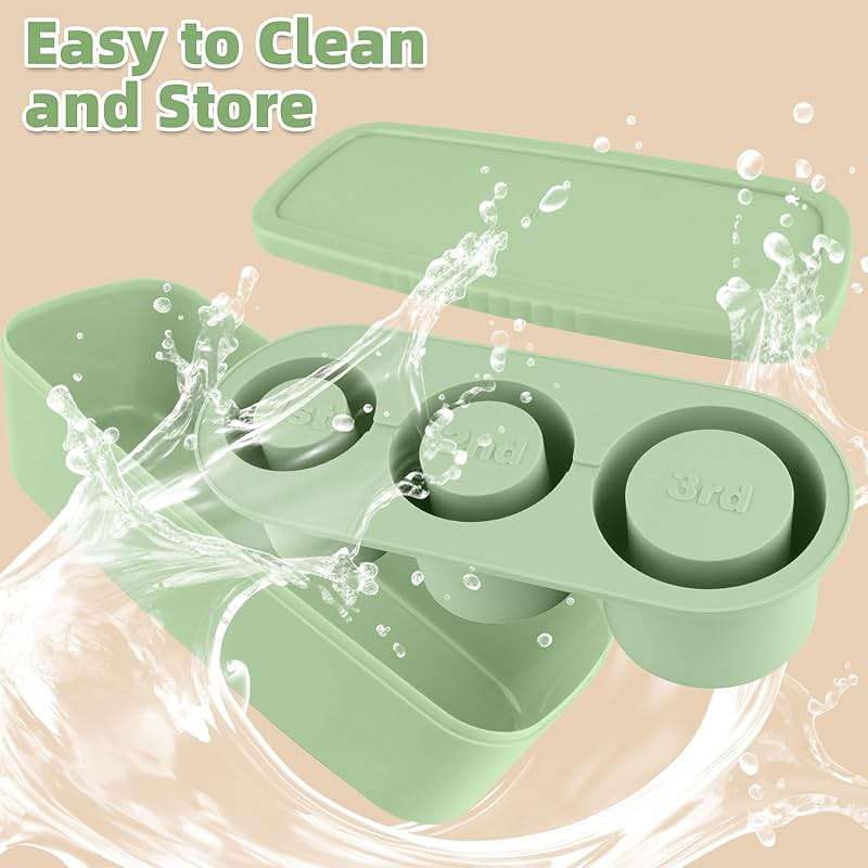 Fu Store Ice Cube Tray for Stanley Cup 30-40 oz Tumbler 3pcs Silicone Ice Cube Molds With Lid and Bin for Chilling Cocktails Whiskey Drinks Juice Coffee Easy Fill and Release Ice Maker - Image 8