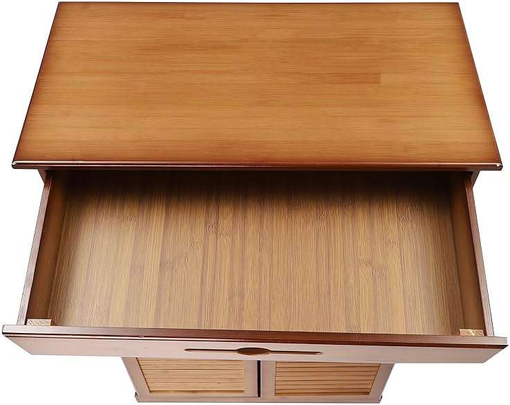WUSILILU 5 Tier Shoe Cabinet with Drawer, Bamboo Shoe Cabinet Organizer with Door, Retro Entryway Shoe Storage Cabinet for Closet, Living Room, Bedroom, Hallway, Doorway - Image 7