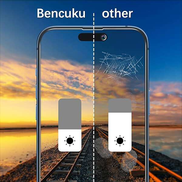 Bencuku (2 Pack) Privacy Screen Protector for iPhone 15 Pro 6.1 Inch Anti Spy Private Tempered Glass, Anti Scratch, Bubble Free - Image 4