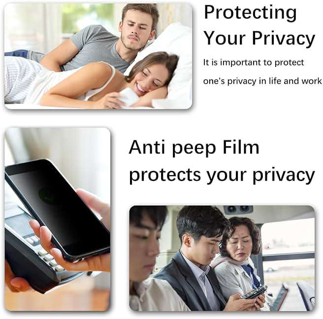 Bencuku (2 Pack) Privacy Screen Protector for iPhone 15 Pro 6.1 Inch Anti Spy Private Tempered Glass, Anti Scratch, Bubble Free - Image 6