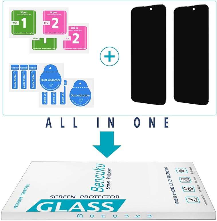 Bencuku (2 Pack) Privacy Screen Protector for iPhone 15 Pro 6.1 Inch Anti Spy Private Tempered Glass, Anti Scratch, Bubble Free - Image 7
