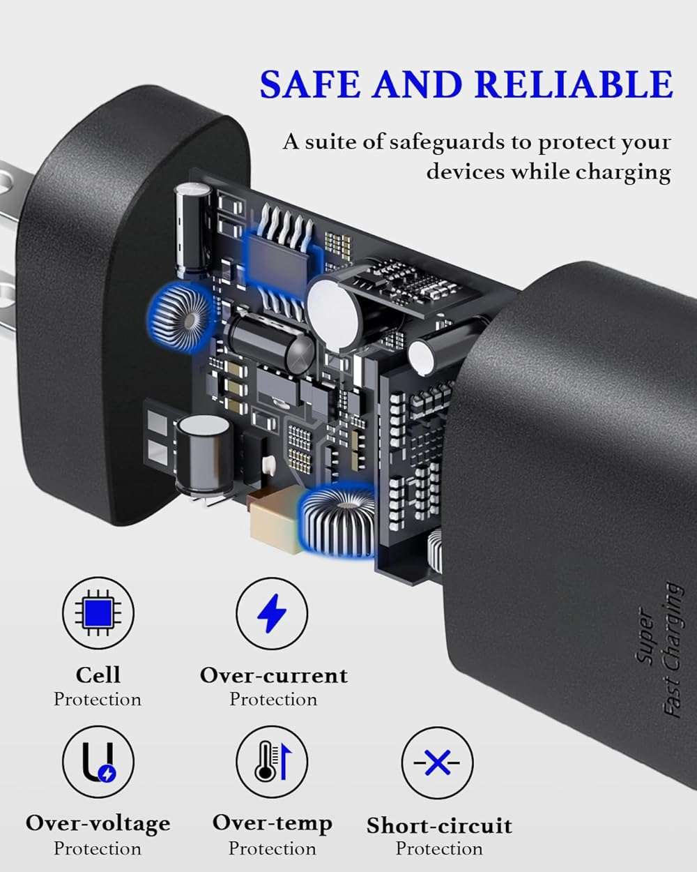25W Type C Charger Fast Charging 10 ft, USB C Charger Block & Android Phone Chargers Cord 10 Foot for Galaxy S25 Ultra/S25/S25+/S24 Ultra/S24/S24+/S23/S22 Ultra - Image 2