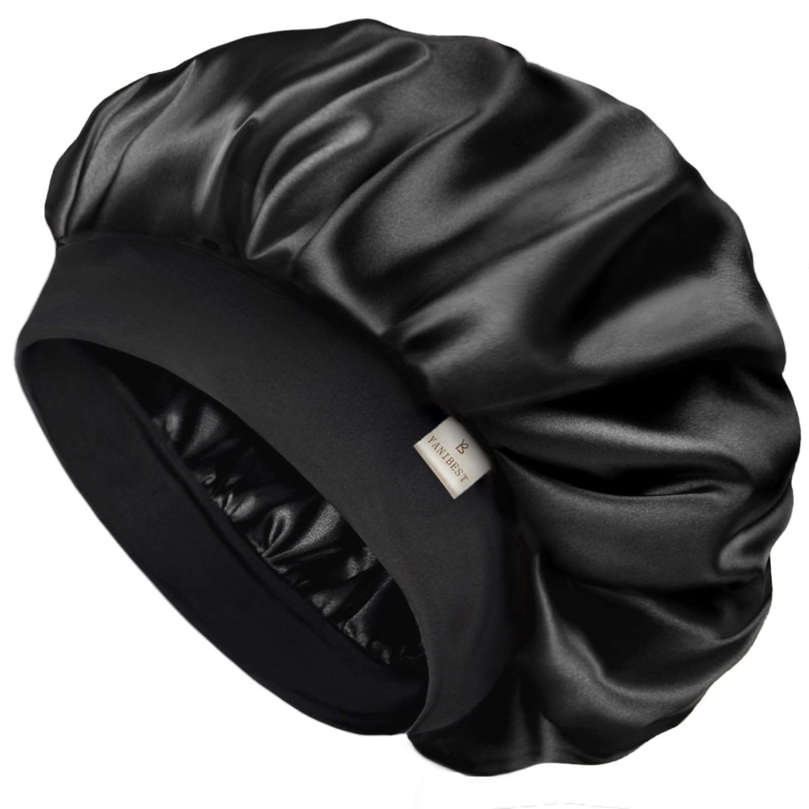 YANIBEST Silk Bonnet for Men Women Hair Bonnet for Sleeping Double Layer Satin Bonnet for Natural Curly Hair Unisex Sleep Cap - Image 1