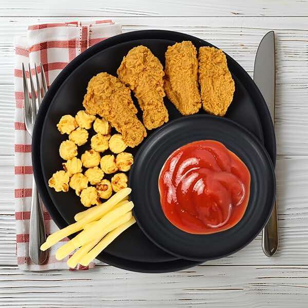 Wrova Wheat straw dinnerware sets of 40-10 inches plates,9 inches plates,6inches snack plate,26oz bowls,12oz cups - Unbreakable plates and bowls sets microwave safe and dishwasher safe. Black - Image 2