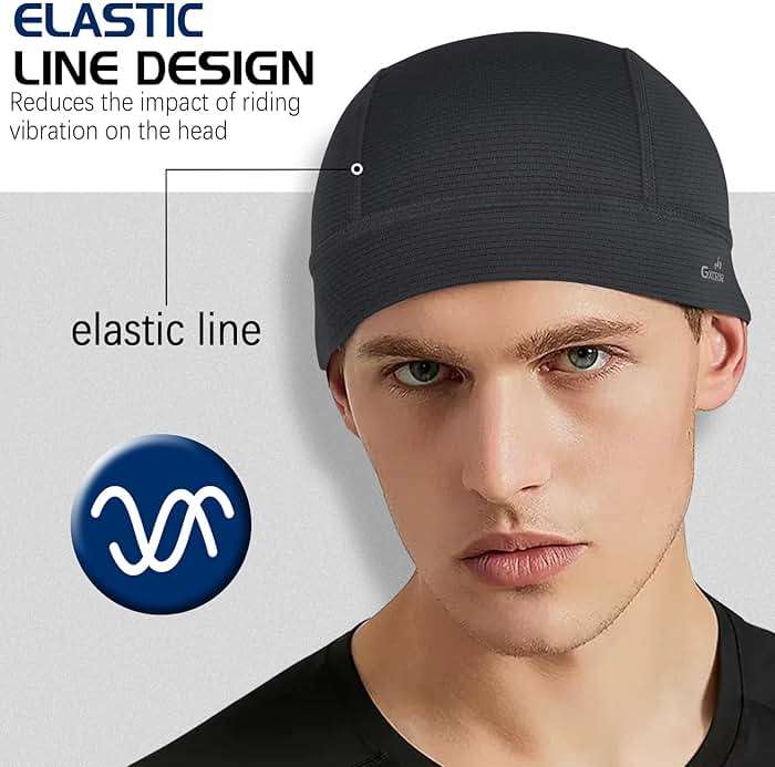 GXCROR Cooling Skull Cap Helmet Liner for Men Women, Moisture Wicking Cycling Cap - Image 5