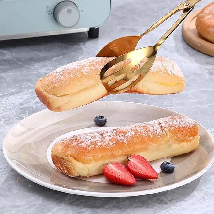 2 Pack Gold Serving Tongs Buffet for Kitchen Cooking 10 Inch Stainless Steel Salad Tongs Serving Utensils for Wedding Party Catering (Gold) - Image 5