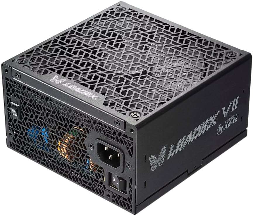 Super Flower Leadex VII XP PRO 1000W 80+ Platinum, Cybenetics Platinum, Full Modular, ATX 3.1 & PCIe 5.1, W/12VHPWR (2x8pin-16pin Native Cables), FDB Fan, SF-1000F14XP, Black - Image 1