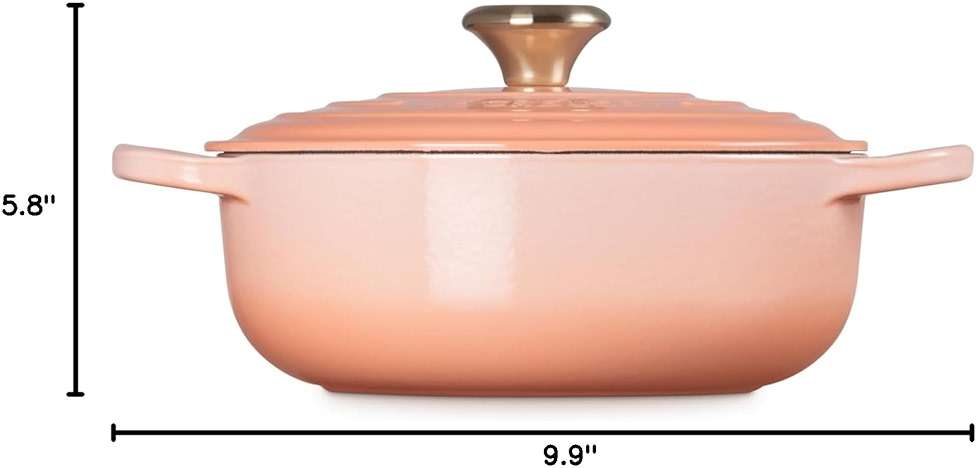 Le Creuset Enameled Cast Iron Signature Round Sauteuse, 3.5qt., Peche - Image 3