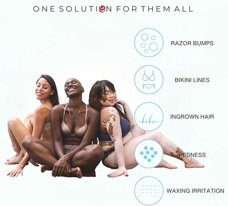 Razor Bump Treatment for Bikini Area (Made in USA)- Ingrown Hair Serum for Women & Men w/ Dark Spot Corrector for Pubic & Underarms Area-Say Bye to Razor Burns w/ Ingrown Hair Treatment - Image 4