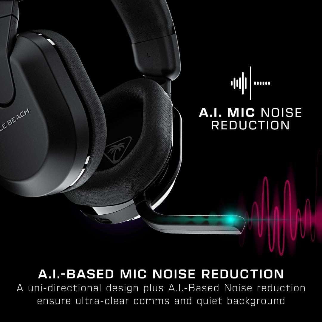 Turtle Beach Stealth 600 Wireless Multiplatform Amplified Gaming Headset for PS5, PS4, PC, & Mobile – Bluetooth, 80-Hr Battery, Noise-Cancelling Flip-to-Mute Mic, 50mm Speakers – Black - Image 4