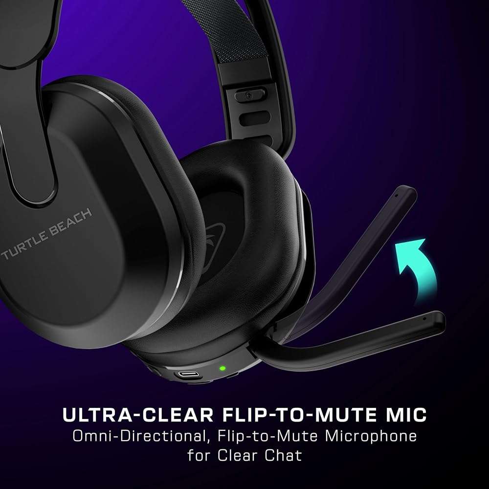 Turtle Beach Stealth 500 Wireless Gaming Headset Licensed for Xbox Series X|S, Compatible with Xbox One, Bluetooth, PC, Mobile, 40 Hr Battery, Memory Foam Cushions, Flip-to-Mute Mic, Black - Image 3