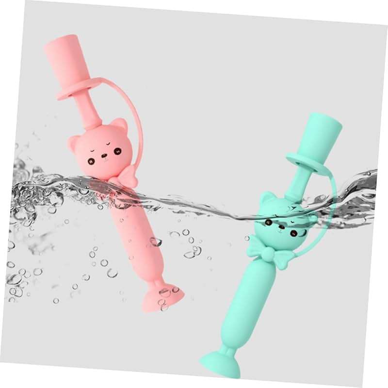 minkissy Cartoon Bear Silicone Training Toothbrush for Boy Girl and Toddlers Soft Bristles Comfortable for Boy Girl Oral Care Random Color - Image 3