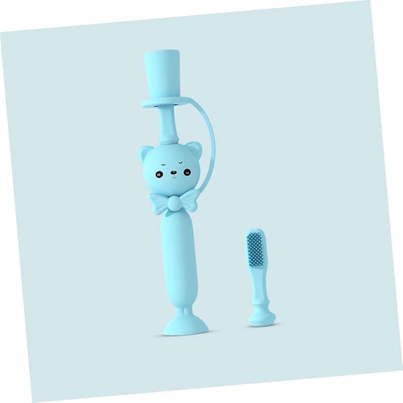 minkissy Cartoon Bear Silicone Training Toothbrush for Boy Girl and Toddlers Soft Bristles Comfortable for Boy Girl Oral Care Random Color - Image 5