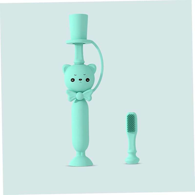 minkissy Cartoon Bear Silicone Training Toothbrush for Boy Girl and Toddlers Soft Bristles Comfortable for Boy Girl Oral Care Random Color - Image 7