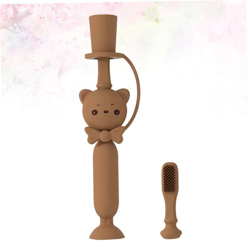 minkissy Cartoon Bear Silicone Training Toothbrush for Boy Girl and Toddlers Soft Bristles Comfortable for Boy Girl Oral Care Random Color - Image 8