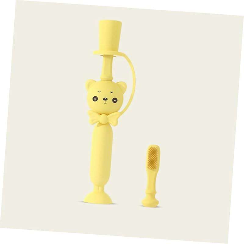 minkissy Cartoon Bear Silicone Training Toothbrush for Boy Girl and Toddlers Soft Bristles Comfortable for Boy Girl Oral Care Random Color - Image 9
