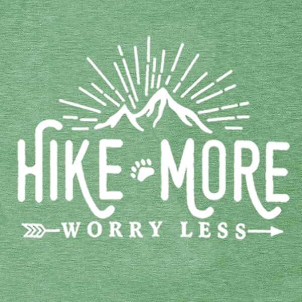 Hiking Shirt for Women Adventure Mountain Graphic Athletic Shirts Funny Hike More Worry Less Tee Tops - Image 2
