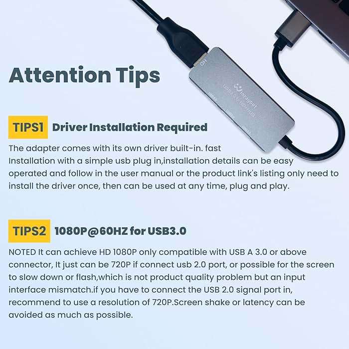USB to HDMI Adapter,USB hub with HDMI,USB 3.0 to HD,HDMI to USB Adapter for Monitor,USB hub for Laptop with HD Supports Mac & Windows - Image 7