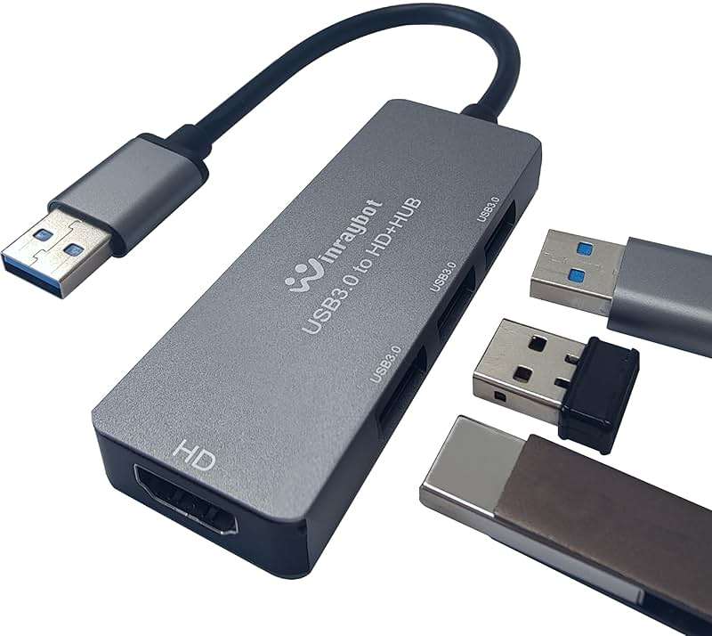 USB to HDMI Adapter,USB hub with HDMI,USB 3.0 to HD,HDMI to USB Adapter for Monitor,USB hub for Laptop with HD Supports Mac & Windows - Image 8