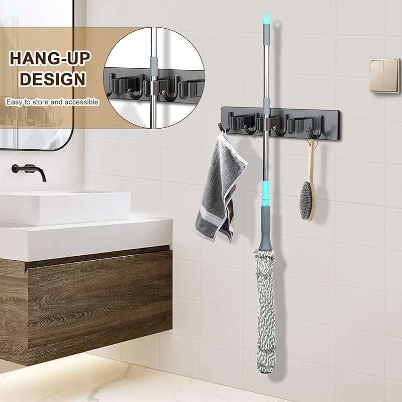 Kickleen Self Wringing Mop - Easy Squeeze Twist Mop with 52.5 Inch Long Handle, Heavy Duty for Hardwood, Tile, Vinyl & Laminate Floors (Gray) - Image 3