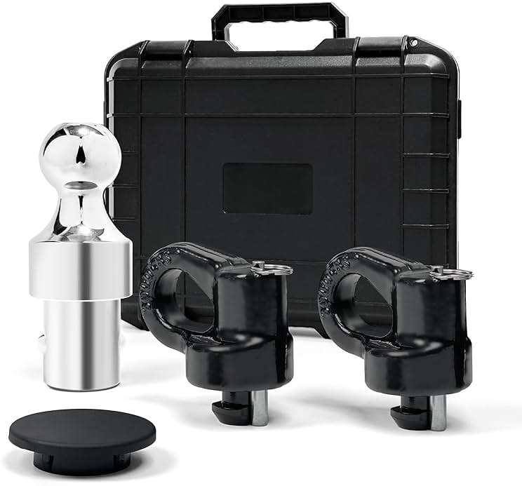 Grandroad auto 60692 Puck System Gooseneck Hitch Ball Kit, 38K LBS GTW, Compatible with 2013-2026 Ford F250 F350 F450, 2016-2026 Chevrolet Silverado, GMC Sierra & Nissan Titan XD, 2-5/16 Inch Ball - Image 1