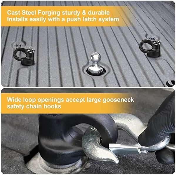 Grandroad auto 60692 Puck System Gooseneck Hitch Ball Kit, 38K LBS GTW, Compatible with 2013-2026 Ford F250 F350 F450, 2016-2026 Chevrolet Silverado, GMC Sierra & Nissan Titan XD, 2-5/16 Inch Ball - Image 4