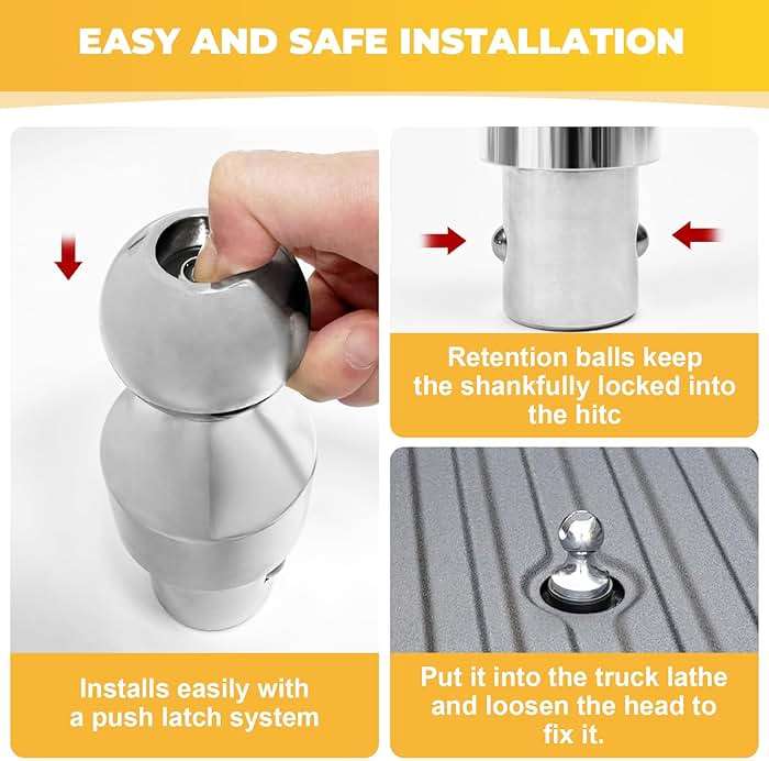 Grandroad auto 60692 Puck System Gooseneck Hitch Ball Kit, 38K LBS GTW, Compatible with 2013-2026 Ford F250 F350 F450, 2016-2026 Chevrolet Silverado, GMC Sierra & Nissan Titan XD, 2-5/16 Inch Ball - Image 6
