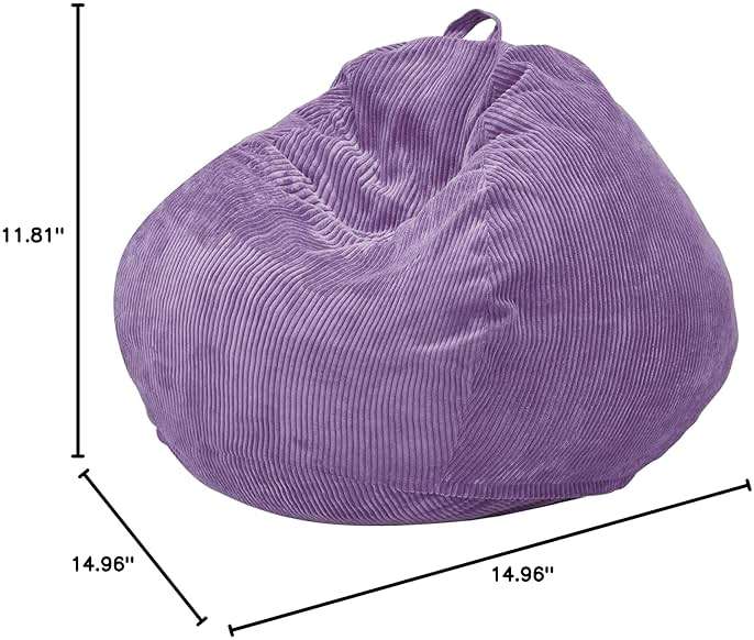 3FT Bean Bag Chairs Teardrop Bean Bag Chair for Adults Beanbag Chair with Memory Foam Filled Machine Washable Cover for Living Room, Bedroom - Image 2
