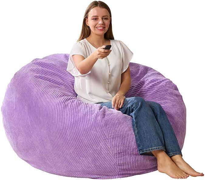 3FT Bean Bag Chairs Teardrop Bean Bag Chair for Adults Beanbag Chair with Memory Foam Filled Machine Washable Cover for Living Room, Bedroom - Image 10