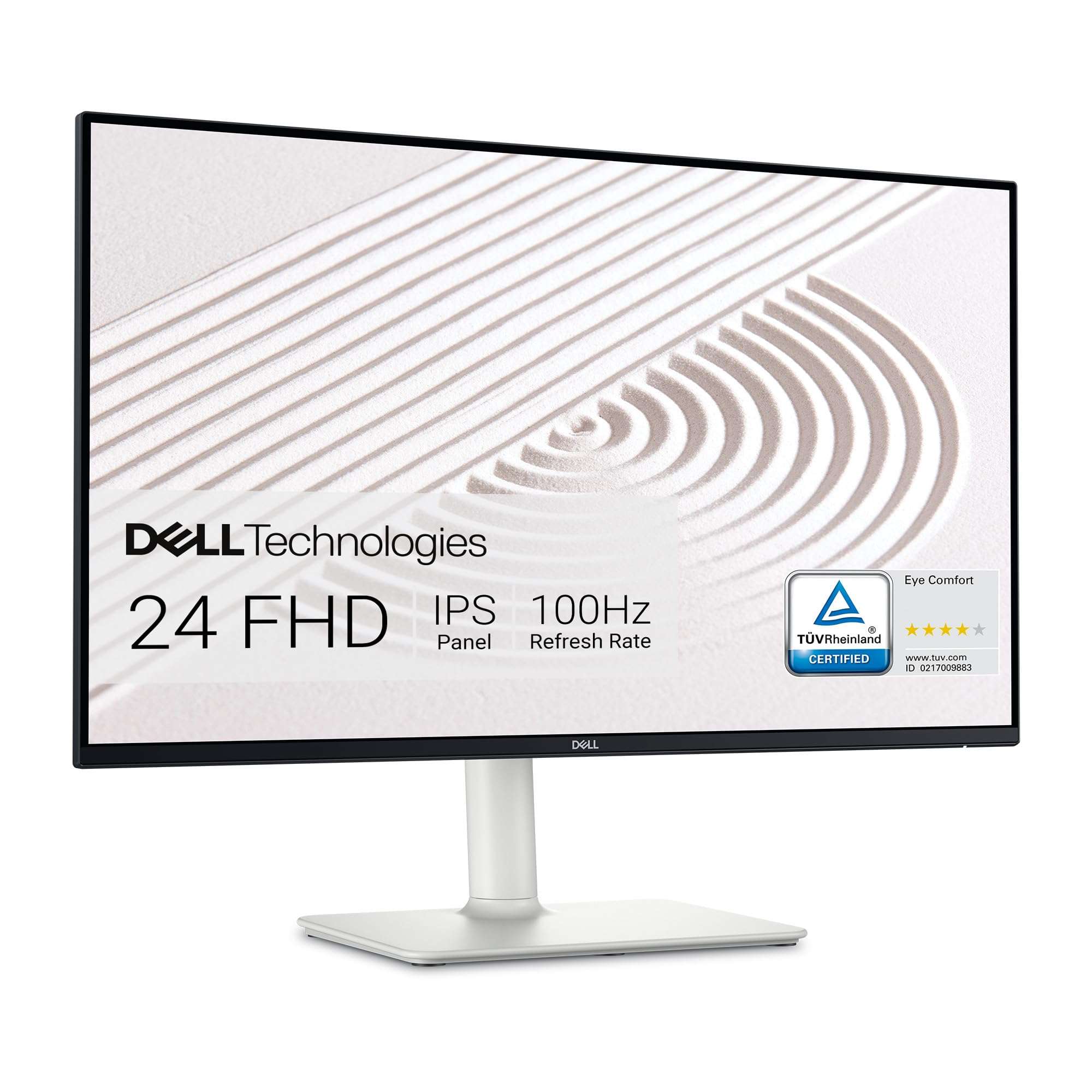 Dell S2425HS Monitor - 23.8 Inch, FHD (1920x1080) Display, 100Hz Refresh Rate 1500:1 Contrast Ratio, TÜV Rheinland Eye Comfort 4 Star, Integrated 2x5W Speaker, Height/Tilt/Swivel/Pivot - Ash White - Image 1