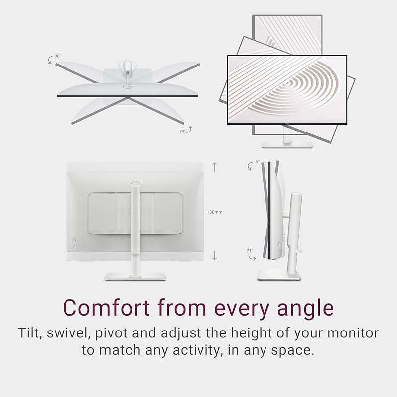 Dell S2425HS Monitor - 23.8 Inch, FHD (1920x1080) Display, 100Hz Refresh Rate 1500:1 Contrast Ratio, TÜV Rheinland Eye Comfort 4 Star, Integrated 2x5W Speaker, Height/Tilt/Swivel/Pivot - Ash White - Image 8