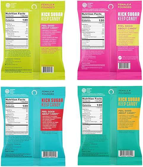SmartSweets Variety Pack Candy, 1.8oz (Pack of 8), Candy With Low Sugar & Calorie, Healthy Snacks For Kids & Adults - Sweet Fish, Peach Rings, Tropical Sours, Barbie Pink Lemonade Dream - Image 2