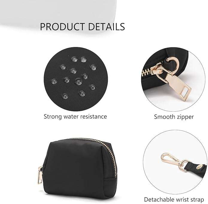 YONBEN Wristband Bag for Women's Makeup nylon Small Wristlet Pouch Lightweight Stylish Convenient Storage Solution - Image 3