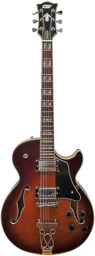 IYV-IJZ-300A TSB Jazz Solid hollow-Body Electric Guitar, Tobacco Sunburst - Image 1