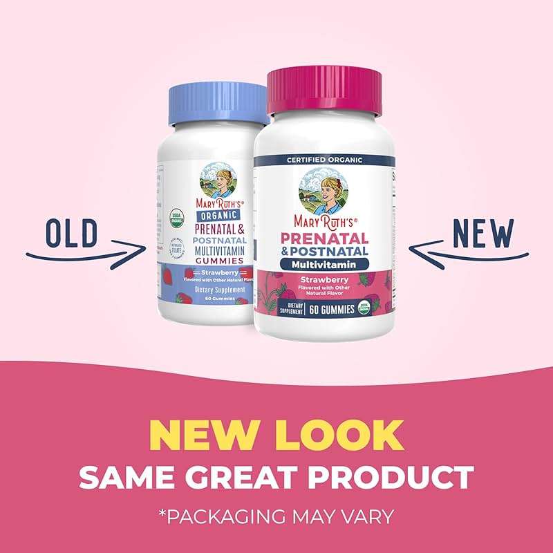 MARYRUTH'S Organics Prenatal Vitamins for Women | USDA Organic Prenatal Gummies | Postnatal Vitamins for Women Breastfeeding | Methylfolate 800 mcg DFE | Iodine | Vegan | Non GMO | 30 Servings - Image 10