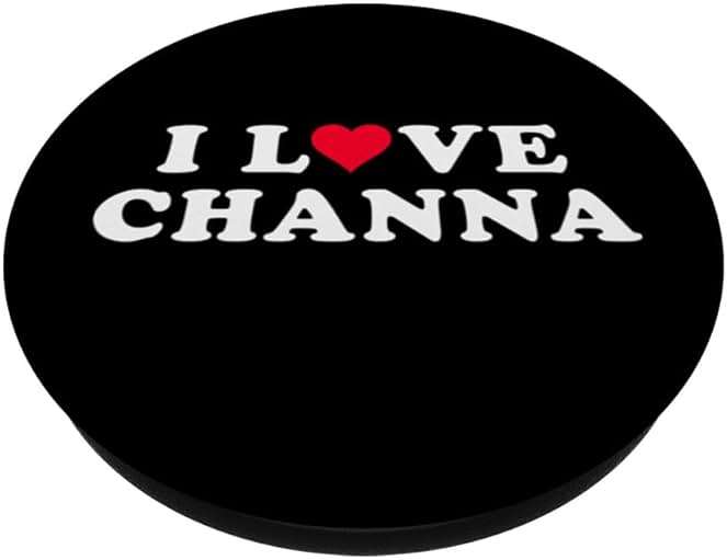 I Love Channa Matching Girlfriend & Boyfriend Channa Name PopSockets Standard PopGrip - Image 2