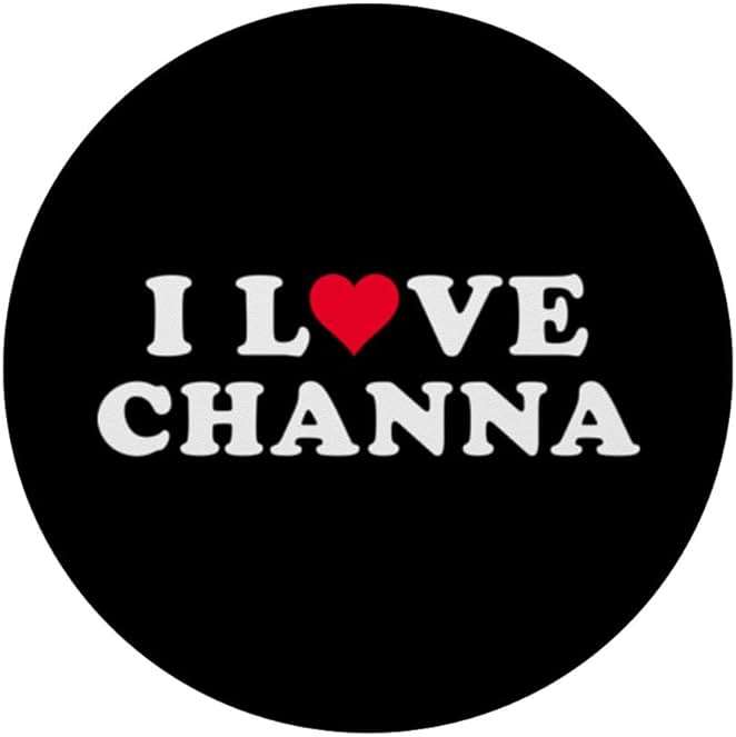 I Love Channa Matching Girlfriend & Boyfriend Channa Name PopSockets Standard PopGrip - Image 3