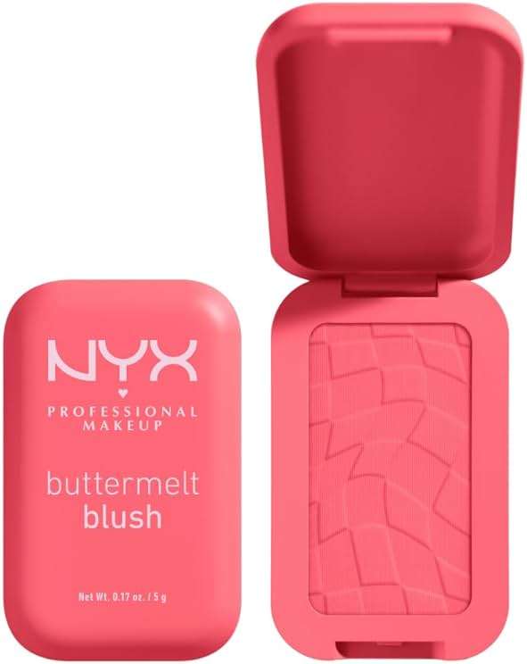 NYX PROFESSIONAL MAKEUP Buttermelt Powder Blush, Fade and Transfer-Resistant Blush, Up to 12HR Make Up Wear, Vegan Formula - U Know Butta - Image 1
