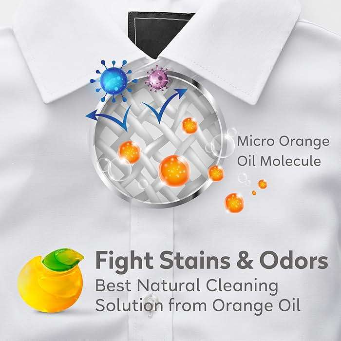 ORANGE HOUSE Laundry Detergent Pods, Natural Plant-Based Detergent with Orange Oil | Hypoallergenic, Free & Clear, Scent-Free, HE & Standard Machine Compatible, Gentle for Sensitive Skin, 54 Count - Image 5