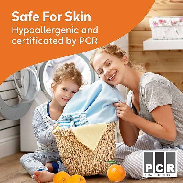 ORANGE HOUSE Laundry Detergent Pods, Natural Plant-Based Detergent with Orange Oil | Hypoallergenic, Free & Clear, Scent-Free, HE & Standard Machine Compatible, Gentle for Sensitive Skin, 54 Count - Image 6