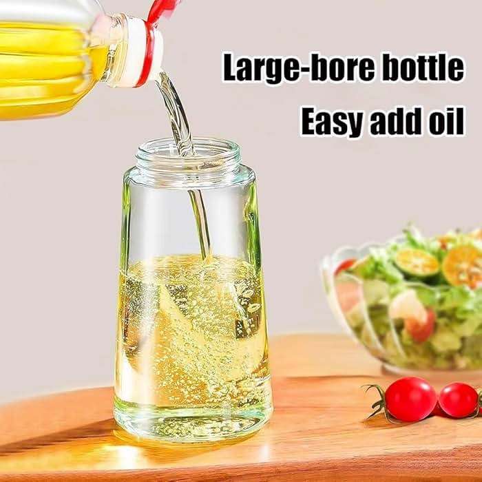 Oil Dispenser for Kitchen Spray, Oil Dispenser Bottle Spray and Pour, 2 in 1 Olive Oil Dispenser Bottle for Kitchen, 16oz/470ml Glass Oil Bottle for Air Fryer, Salad, Frying, BBQ ( Color : Black ) - Image 7