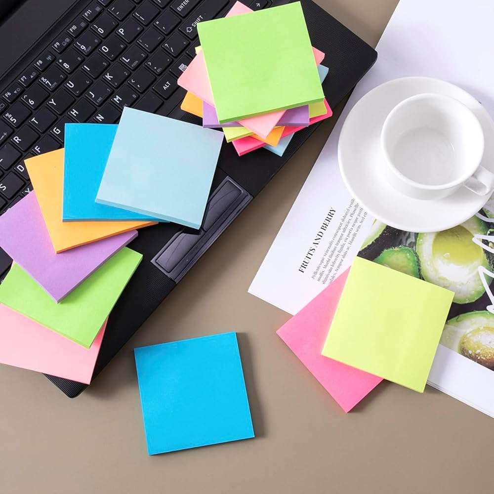 (16 Pack) Sticky Notes 3x3, Self-Stick Pads Bright Colors Sticky Note, Recyclable, Easy to Stick for Home, Office, Notebook - Image 4