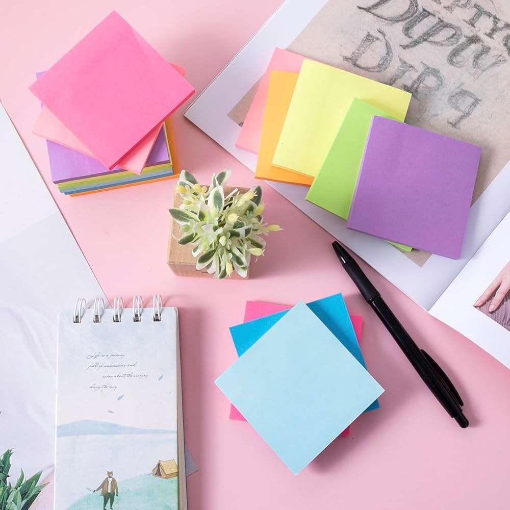 (16 Pack) Sticky Notes 3x3, Self-Stick Pads Bright Colors Sticky Note, Recyclable, Easy to Stick for Home, Office, Notebook - Image 6