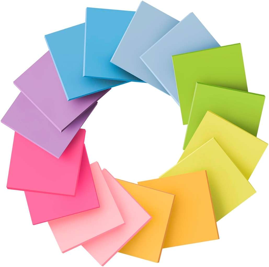 (16 Pack) Sticky Notes 3x3, Self-Stick Pads Bright Colors Sticky Note, Recyclable, Easy to Stick for Home, Office, Notebook - Image 7