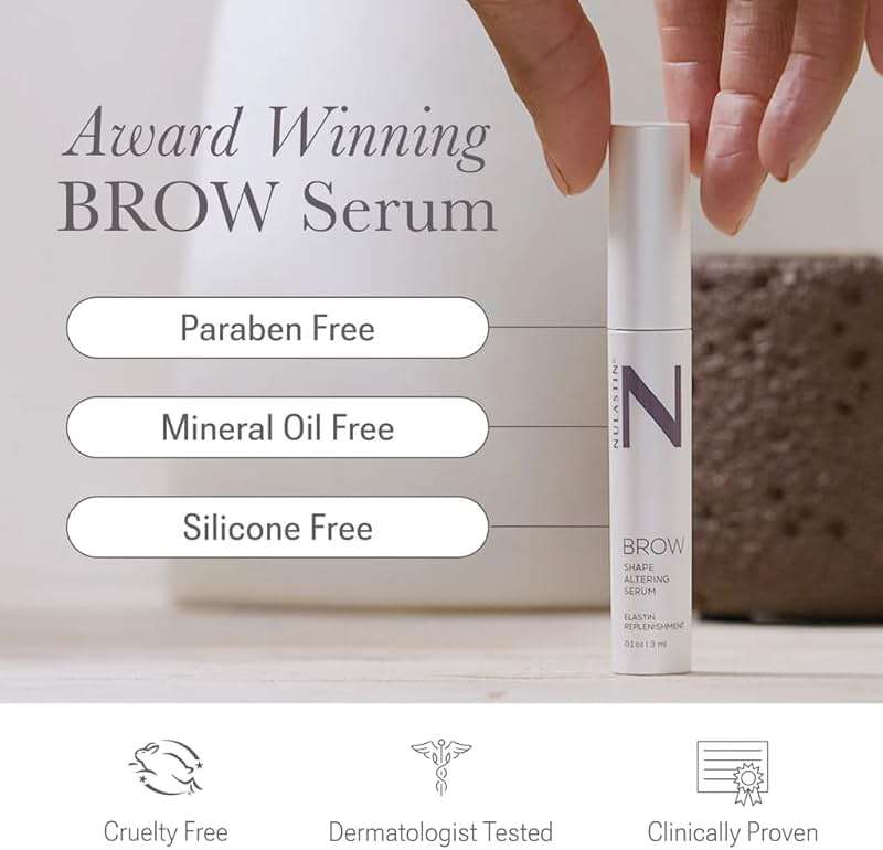 NULASTIN Shape Altering Eyebrow Serum - Brow Serum to Shape & Define - Improves the Appearance of Sparse Eyebrows for a Fuller Look - Enriched with Hair-Strengthening Ingredients (0.1 Fl Oz) - Image 2